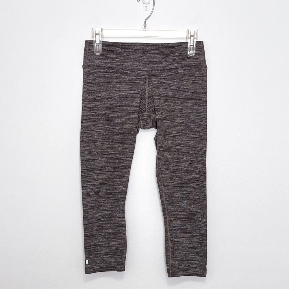 NoBull Project Leggings Crop Cafe Brown Melange Sz M